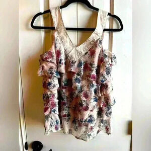 Blvd light pink floral blouse